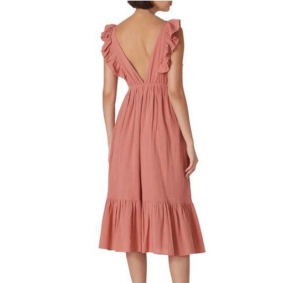 BA&SH Joyce Backless Midi Dress Size Medium - Picture 4 of 12